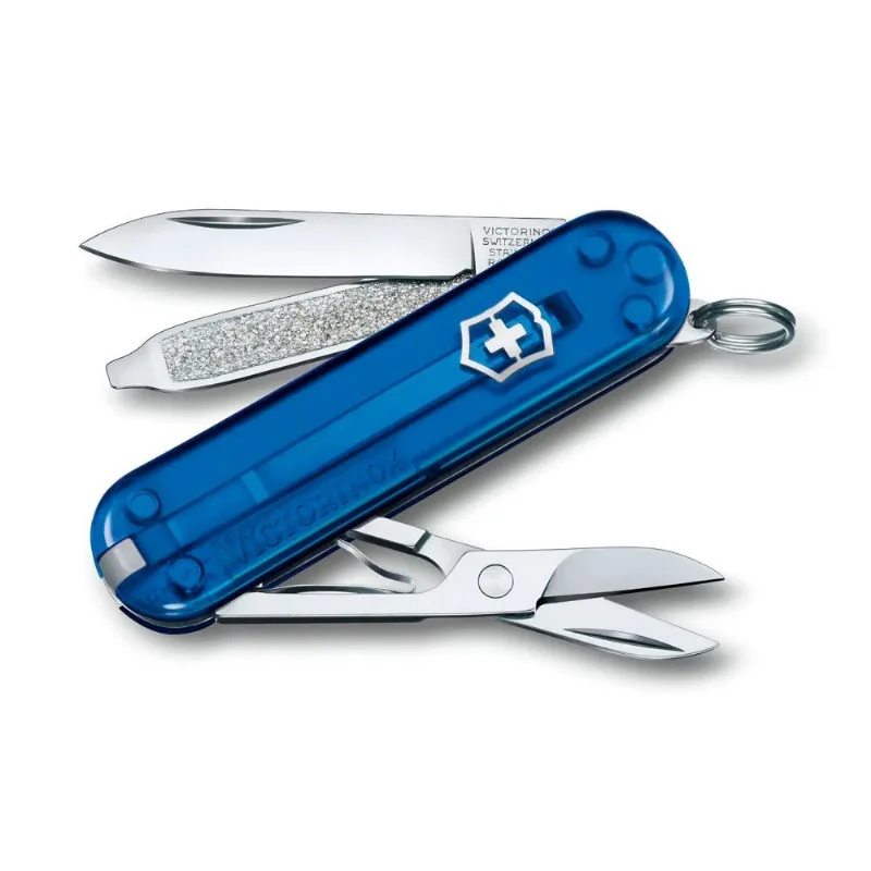 Canivete Victorinox Classic SD Colors - 7 Funções - Azul Translucido Deep Ocean - 0.6223.T2G