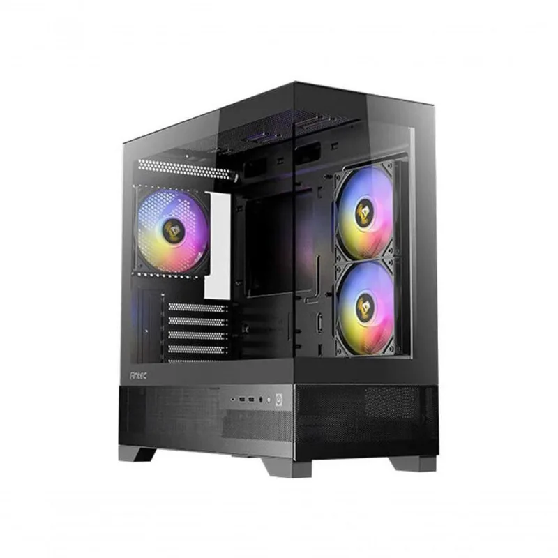 Gabinete Gamer Antec Cx500m Rgb Elite Lateral De Vidro Temp De 4 Mm Micro-atx-itx 3 Fans 120mm