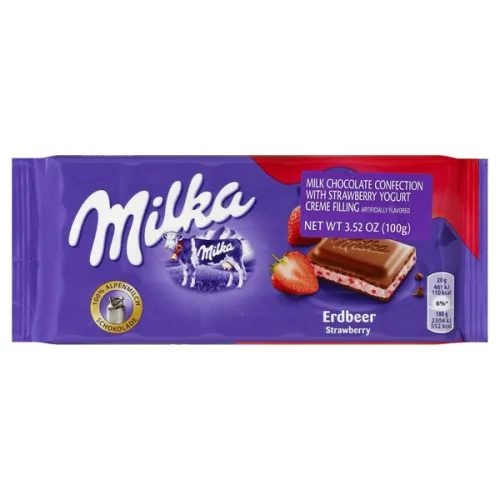 Choc Milka Erdbeer Joghurt100g - MILKA - Mercearia