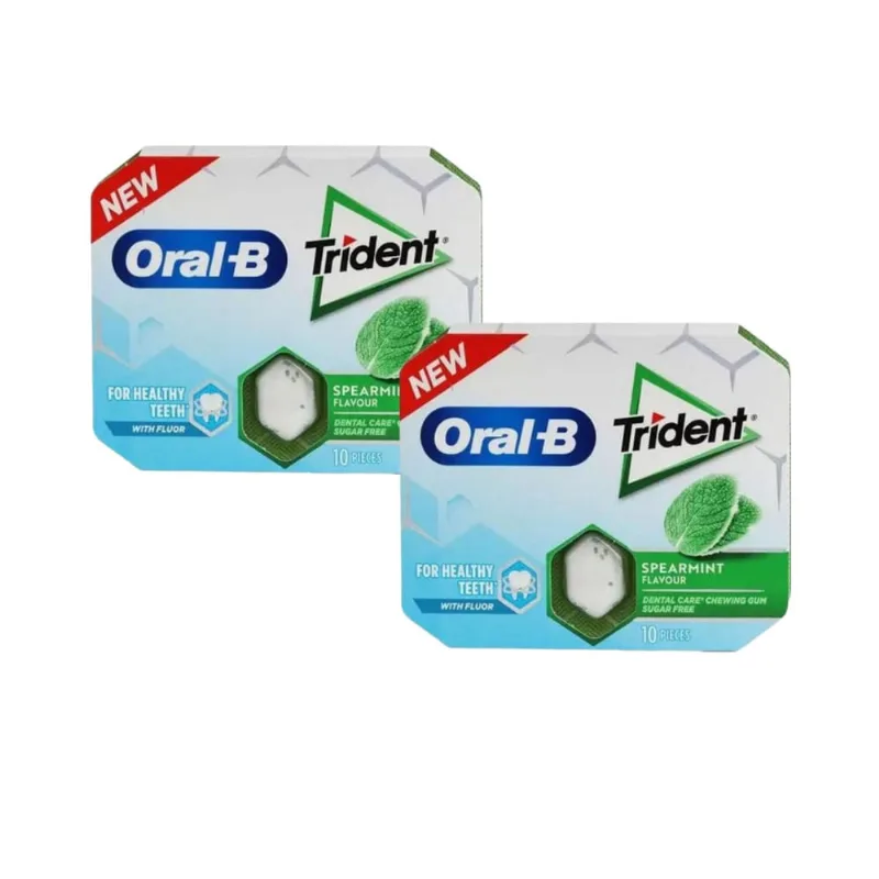 Chiclete Trident Oral-B Spearmint Sugar Free 17g - 2un