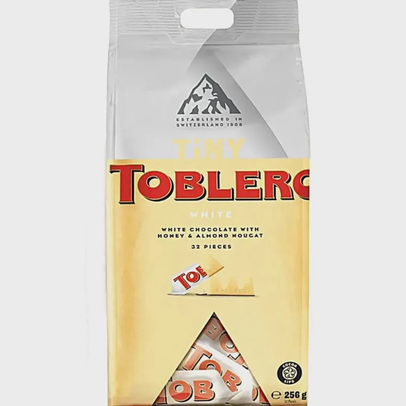Chocolate toblerone tiny white bag 256G