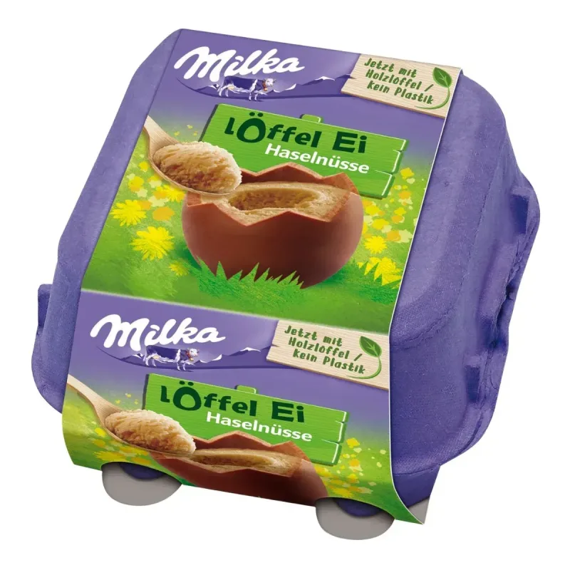 Ovo de Páscoa de Colher Milka Creme de Avela 136g - MILKA - Mercearia