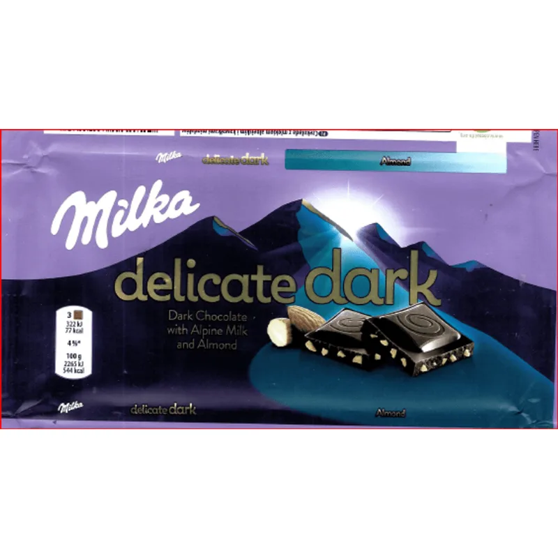 Dark Chocolate With Alpine Milk And Almond Delicate Dark
