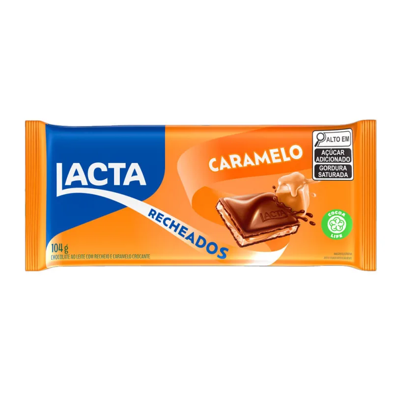 Chocolate Lacta Caramelo ao Leite 104g - LACTA