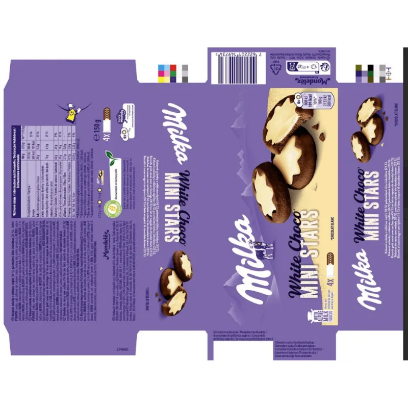 CHOCOLATE POLONES MILKA MINI STAR WHITE 150G