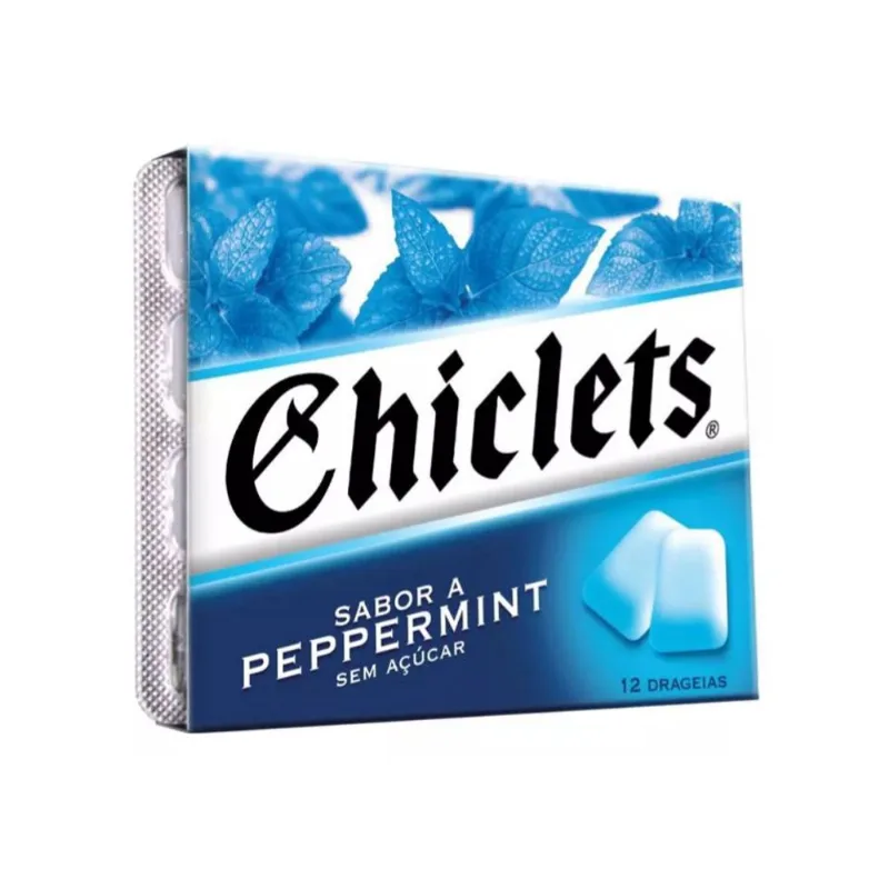 Chiclets Adams Peppermint Sem Açúcar Importado 16,8g