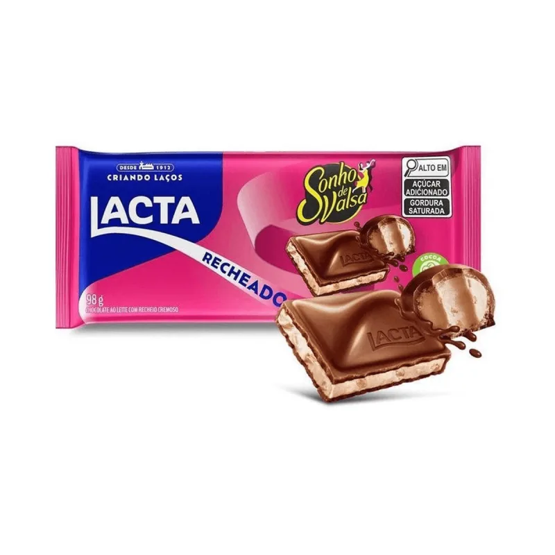 Chocolate Lacta Recheados Ao Leite  Sonho de Valsa 98g - Lacta - Conveniencia