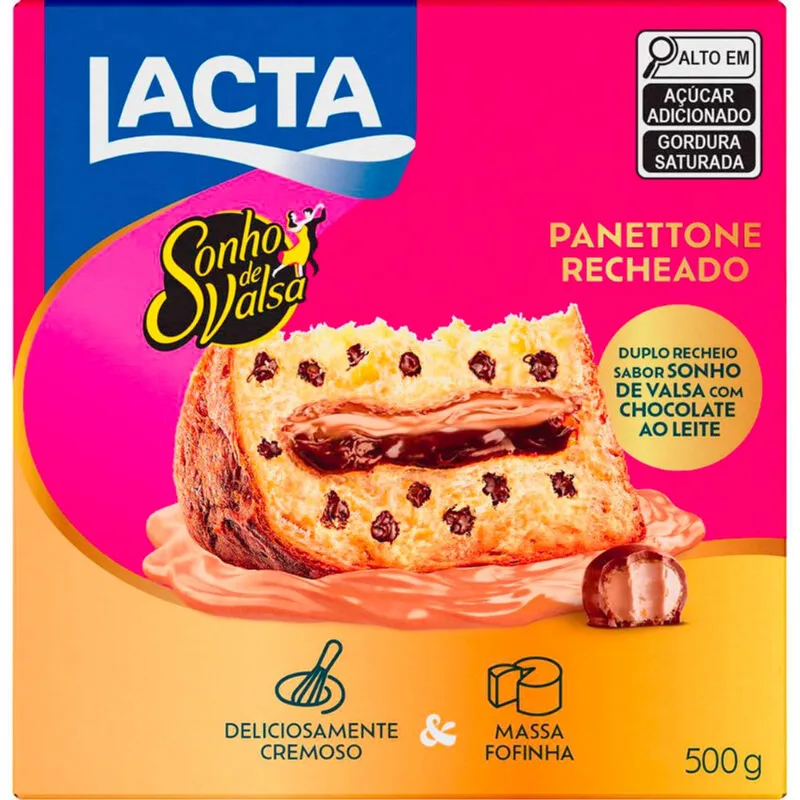 Panettone Recheado Lacta Sonho de Valsa 500g