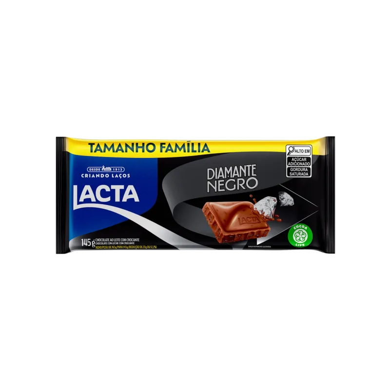 Chocolate Lacta Diamante Negro 145g - Lacta - Mercearia