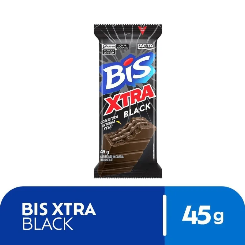 MDLZ CHOC BIS XTRA BLACK 45 GR - Lacta - Conveniencia