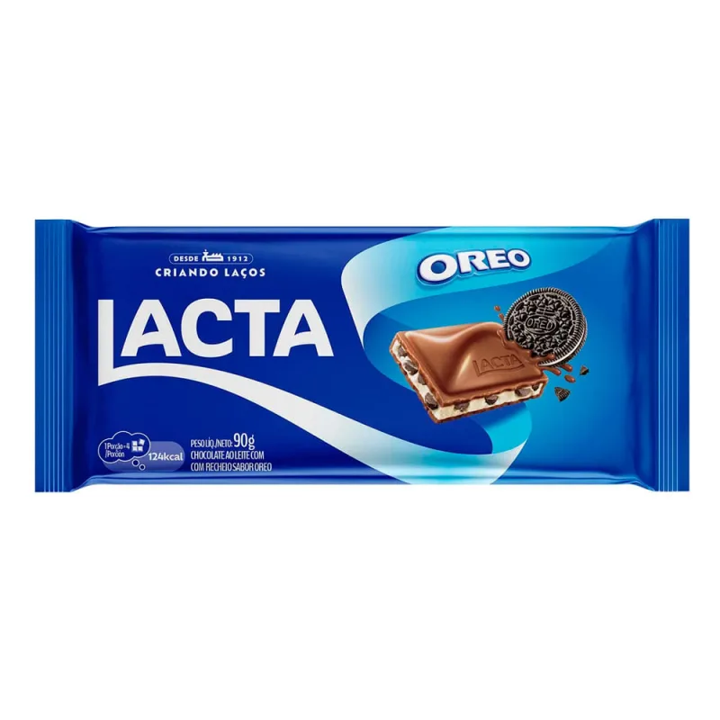 Chocolate Lacta ao Leite com Recheio de Oreo 90g - Lacta - Mercearia