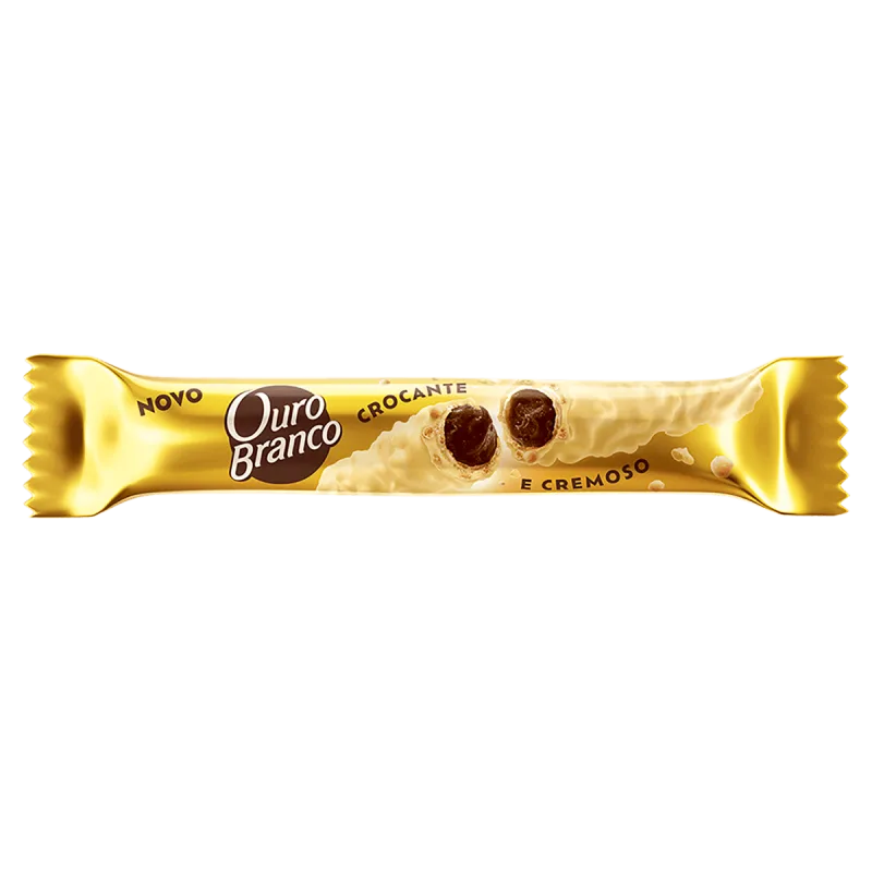 Chocolate Stick Ouro Branco 25g Wafer Crocante Flocos de Arroz Lacta - Lacta - Alimentos