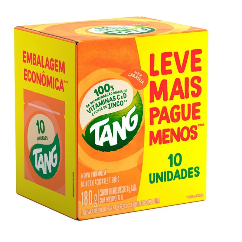 Refresco em Pó Tang Laranja 18g com 10Un