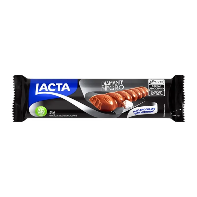 Chocolate Diamante Negro Lacta Tablete 34g