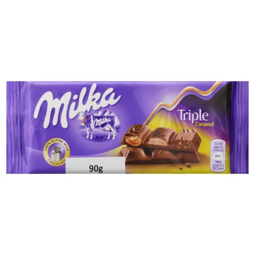 Choc.milka 90g Triple Caramel - MILKA - Mercearia