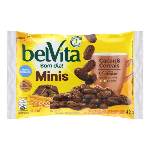 BISC.MINI BELVITA 42G CACAU/CEREAL - BELVITA