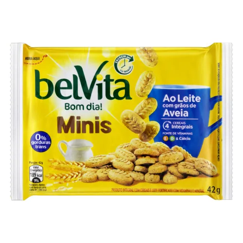 Bisc.mini Belvita 42g Leite C/aveia - BELVITA