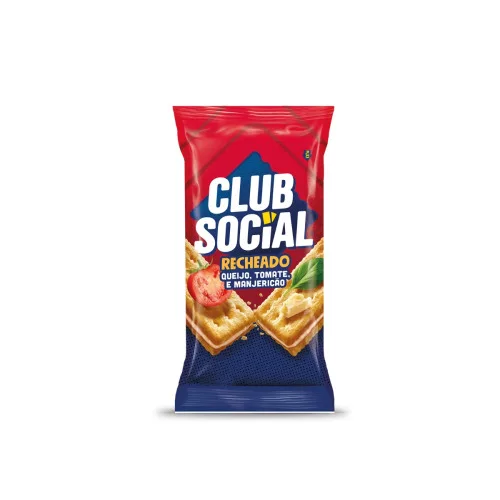 Biscoito Recheado Club Social Sabor Queijo Tomate E Manjericão 112g - CLUB SOCIAL