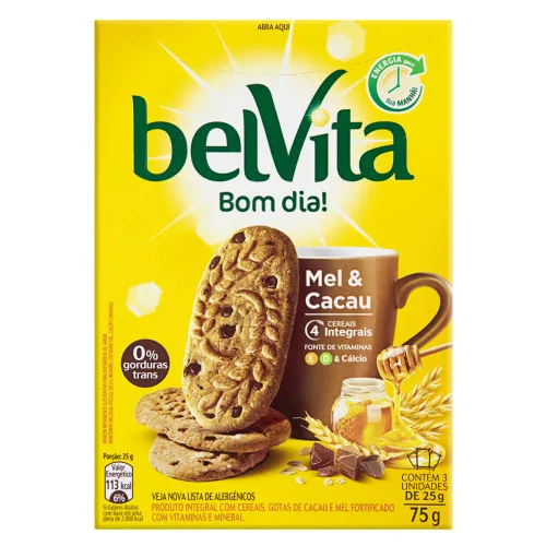 Cookies Belvita 25g Mel C/cacau - BELVITA