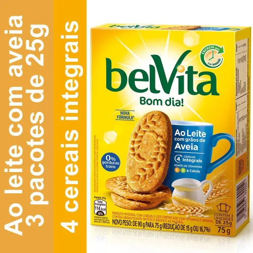 Cookies Belvita 25g Leite C/aveia - BELVITA