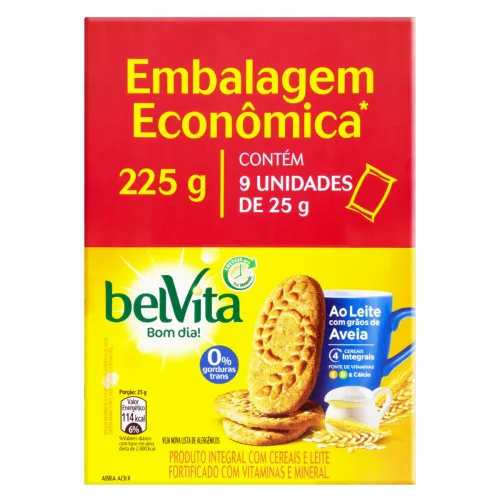 Cookies Leite C/aveia 225g Belvita - BELVITA