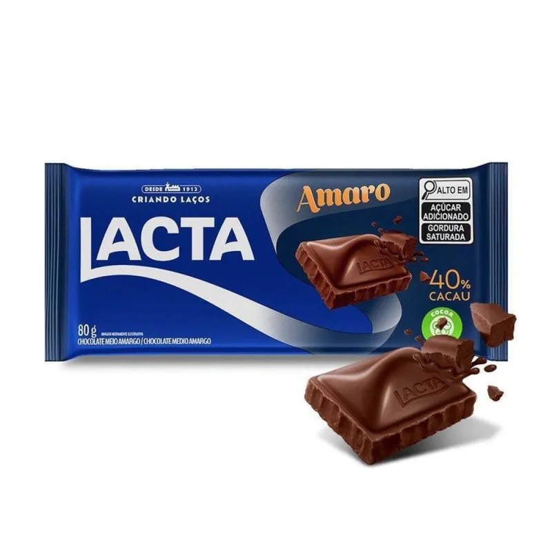 MDLZ CHOCOLATE AMARO 80 GR - Lacta - Alimentos E Bebidas