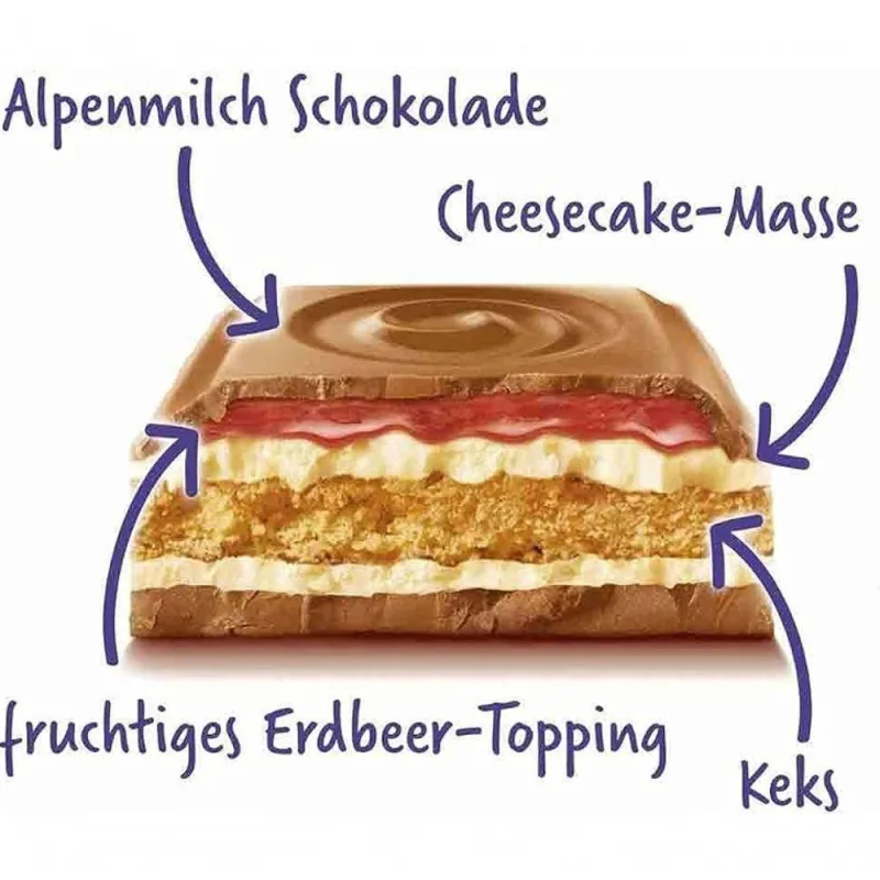 Chocolate Recheado Milka Max Strawberry Cheesecake (cheesecake De Morango) 300g - Milka