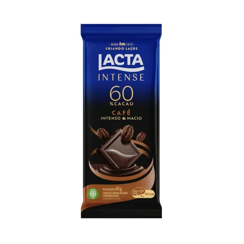 CHOCOLATE LACTA INTENSE 60% CACAU CAFÉ 85G - LACTA - Mercearia E Gastronomia