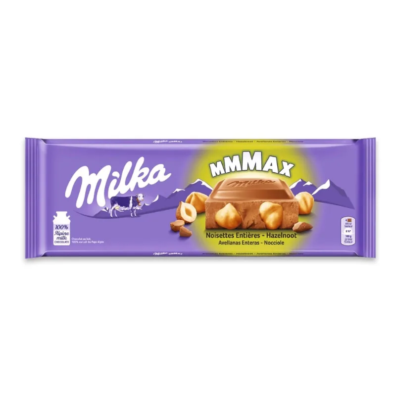 Chocolate em Barra Milka Avelãs Inteiras 270g