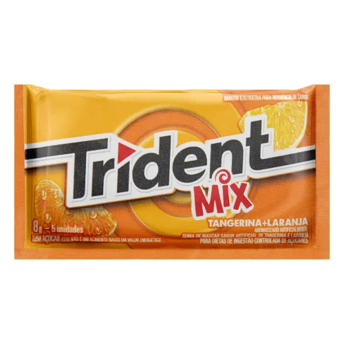 Chiclete Trident Tangerina/laranja 8g - TRIDENT - Mercearia