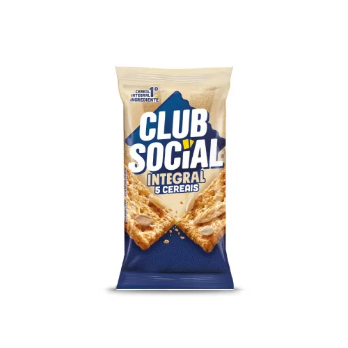 Pack Biscoito Com 5 Cereais Integral Club Social Pacote 144g 6 Unidades - CLUB SOCIAL - Mercearia