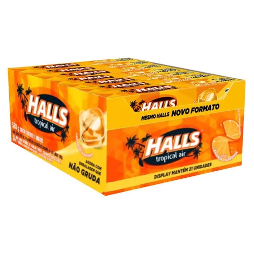 Halls 30dsx21unx34g Laranja Tro Air - HALLS - Mercearia