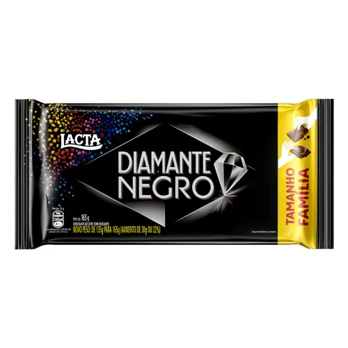 CHOCOLATE LACTA DIAMANTE NEGRO 165G - LACTA