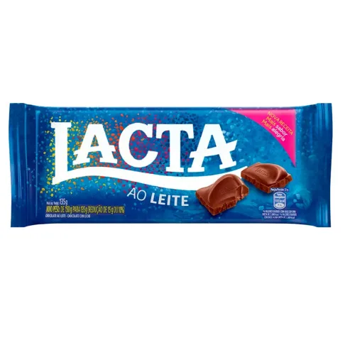 Choc Lacta Leite 135g - LACTA - Mercearia