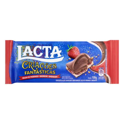Choc Lacta Geleai De Morango 100g - LACTA - Mercearia