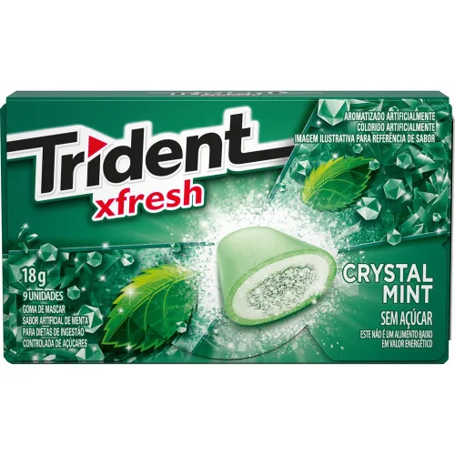 Goma Mascar Trident 18g Xfresh Crystal Menta - TRIDENT - Mercearia