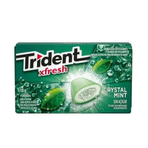 Goma Mascar Trident 18g Xfresh Crystal Menta - TRIDENT - Mercearia