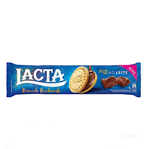 Bisc Rech Lacta 90g Ao Leite - LACTA - Mercearia