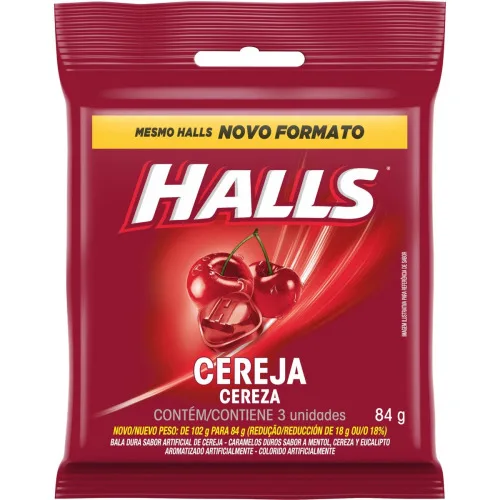 Bala Cereja Halls Pacote 84g 3 Unidades - HALLS - Mercearia
