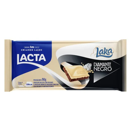Chocolate Diamante Negro Laka 90g Lacta - LACTA - Mercearia