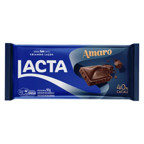 Chocolate Amaro 40 Cacau 90g Lacta - LACTA