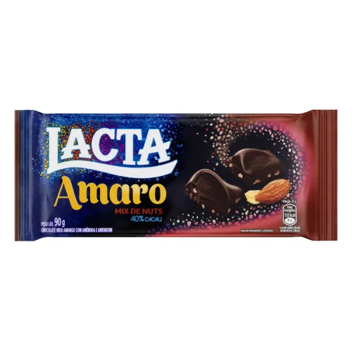 Chocolate Lacta 90g Amaro Mix Nuts - LACTA - Mercearia