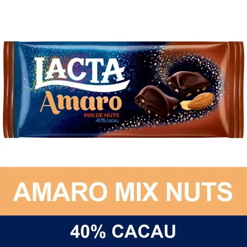 Chocolate Lacta 90g Amaro Mix Nuts - LACTA - Mercearia
