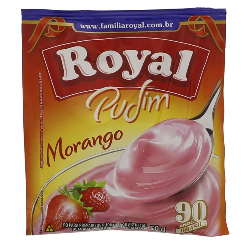 Pó Para Pudim Morango Royal Pacote 50g - ROYAL