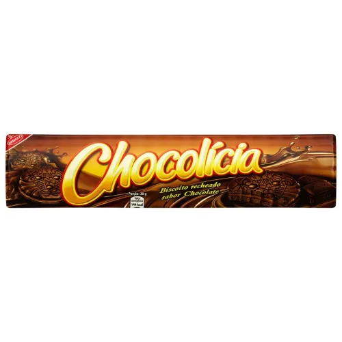 Biscoito Chocolícia Recheado Chocolate Nabisco 143g - KRAFT - Mercearia