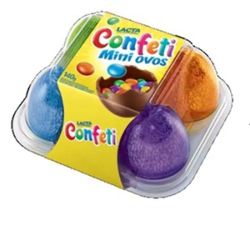 Lacta Mini Ovos Confeti - LACTA - Mercearia