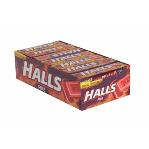 Halls Fire Laranja Com Gengibre 34 G - HALLS