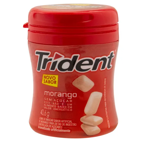 Trident Gar Dp Morango 6un - TRIDENT - Mercearia