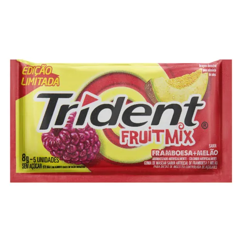 Chiclete Trident Framboesa E Melao 8g - TRIDENT - Mercearia