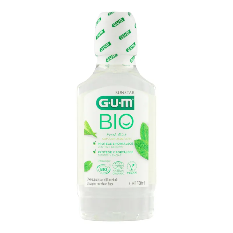 Enxaguante Bucal Gum Bio Hortelã com Aloe Vera 300ml - Gum - Enxaguante Bucal